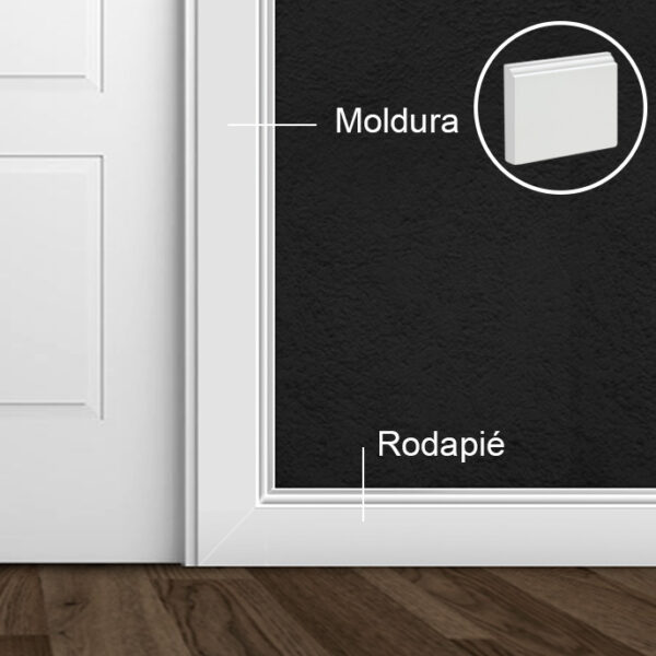 Tapeta puerta Canto moldura