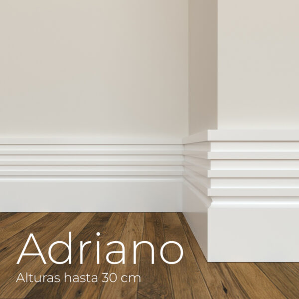 Rodapié blanco lacado Adriano