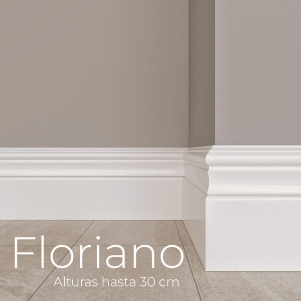 Rodapié blanco lacado Floriano