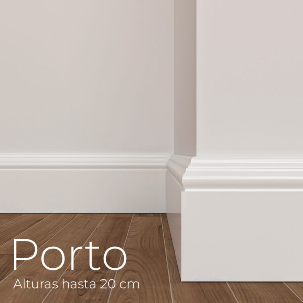Rodapié blanco lacado Porto