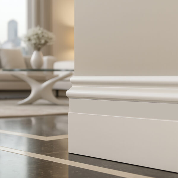 Rodapié blanco lacado Mantua