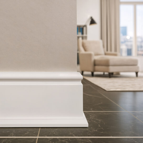 Rodapié blanco lacado Torus New