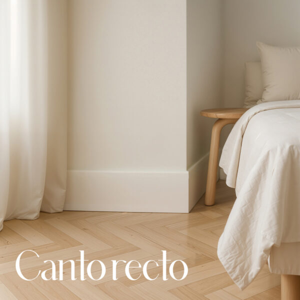 Rodapié blanco lacado Canto Recto