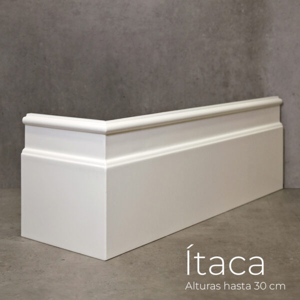Rodapié blanco lacado Ítaca