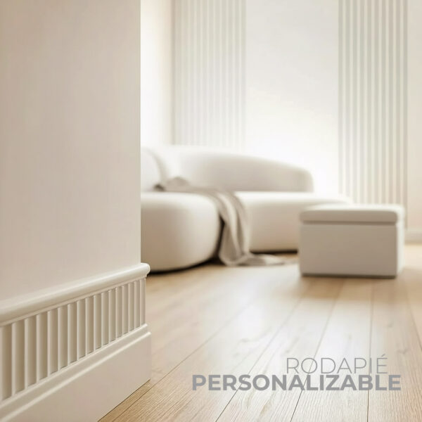 Rodapié blanco lacado personalizable Magna