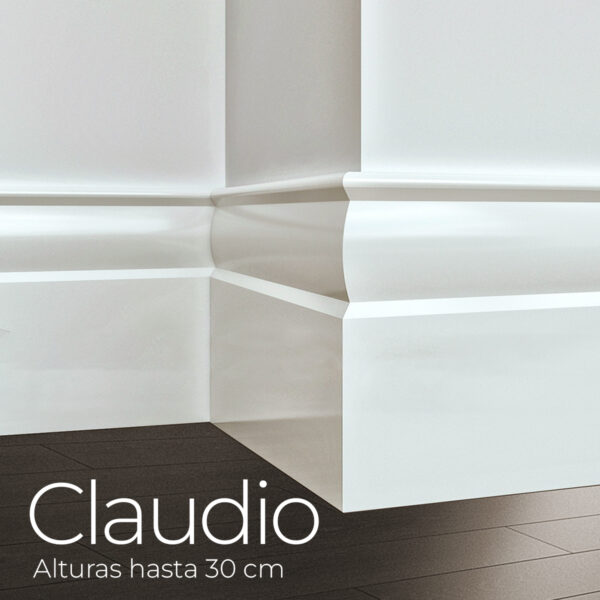 Rodapié blanco lacado Claudio