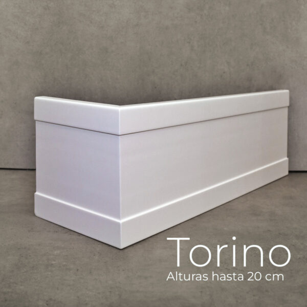 Rodapié blanco lacado Torino