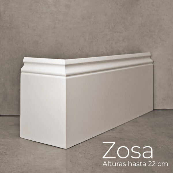 Rodapié blanco lacado Zosa