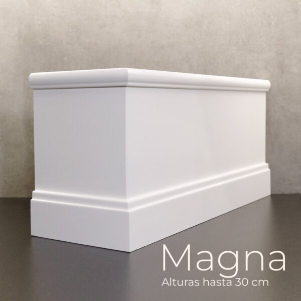 Rodapié blanco lacado Magna