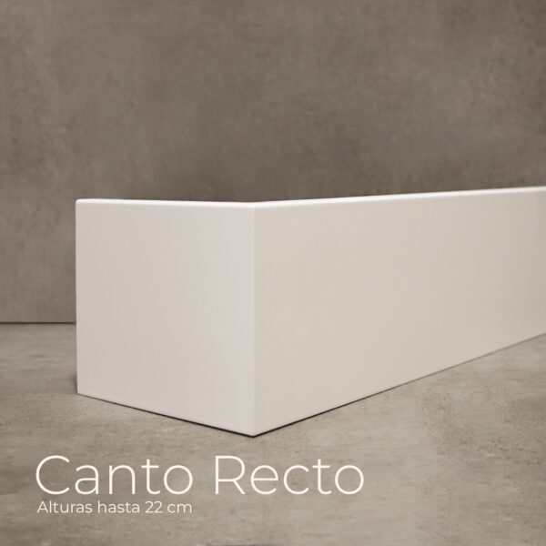 Rodapié blanco lacado Canto Recto prueba