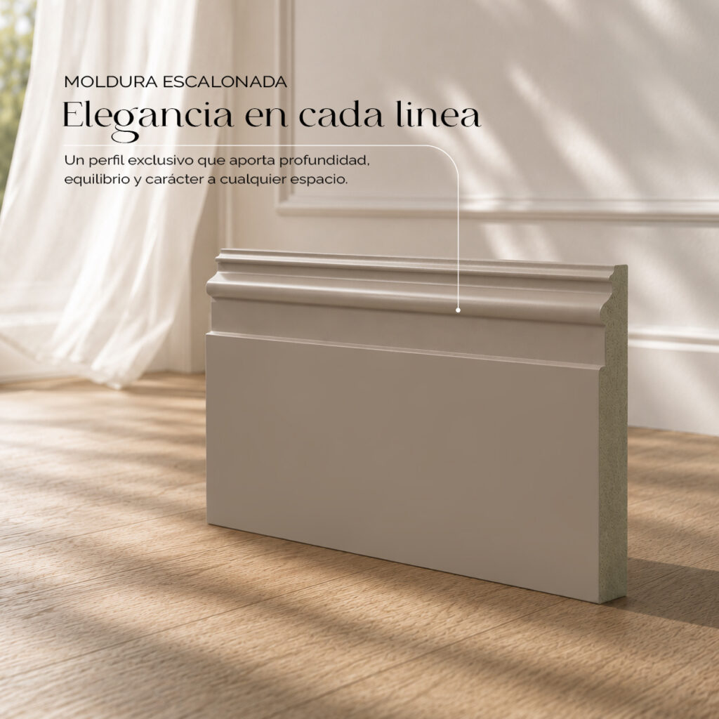 RODAPIE ESACLONADO ELEGANTE MANTUA DE Lacoret