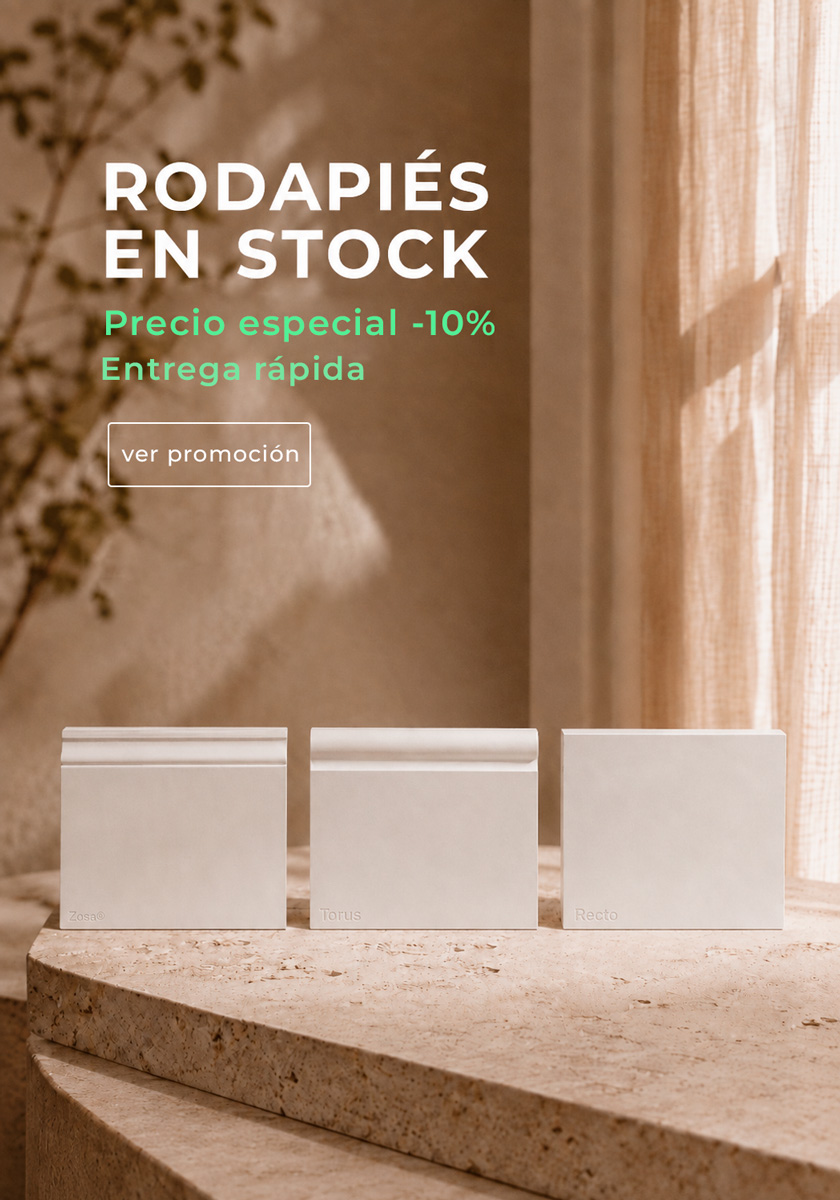 rodapies blancos stock